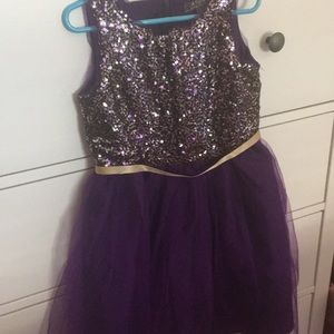 ATUN formal sparkle purple dress